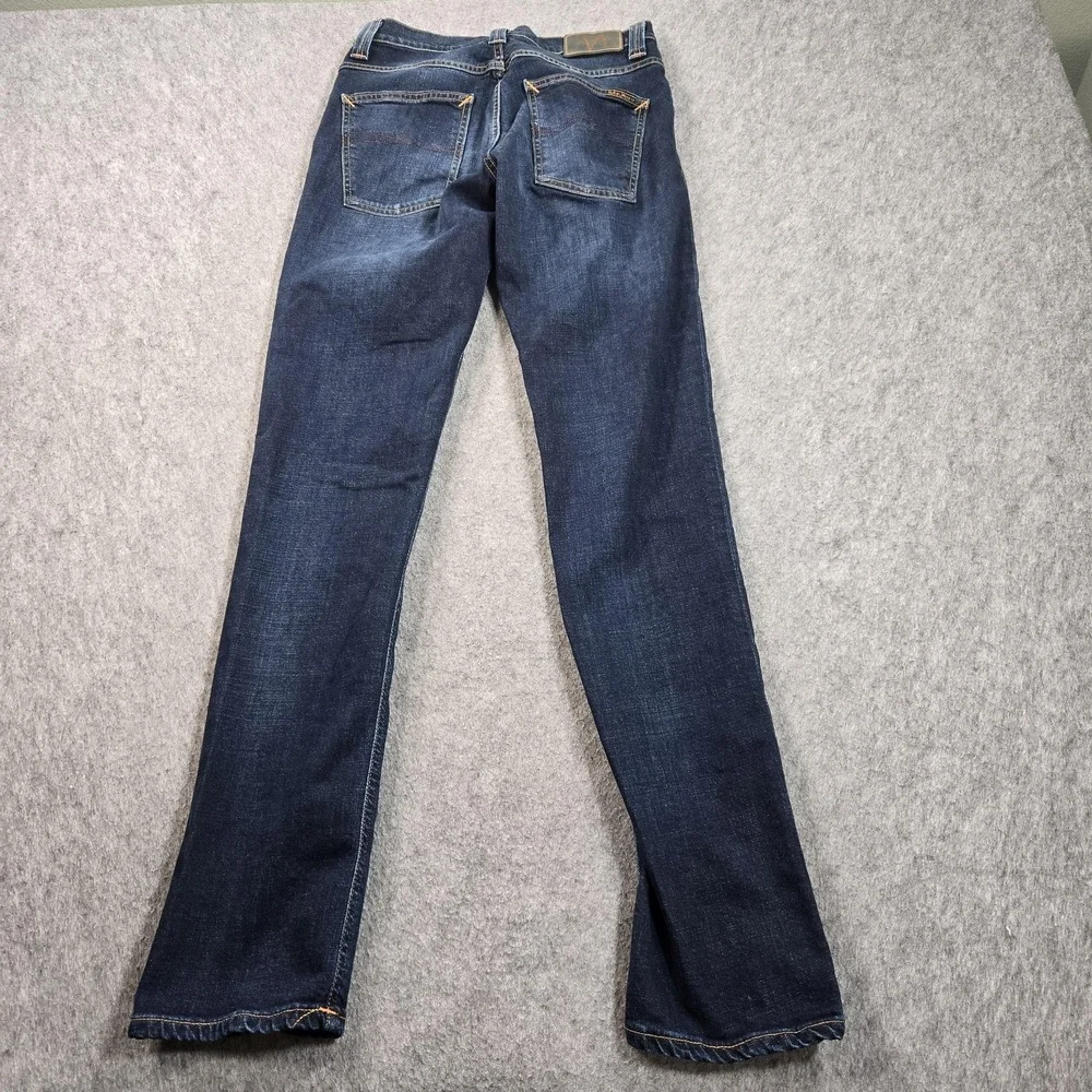 Nudie Grim Tim Jeans Mens 28x32 (tag 31x34) Blue Dark Wash Slim Straight Denim